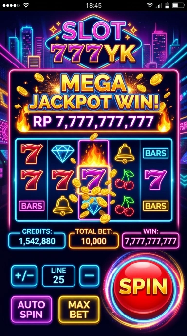 Screenshot antarmuka pengguna 777yk yang intuitif.